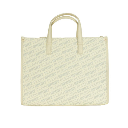 Bolso de hombro para mujer de poliamida blanca