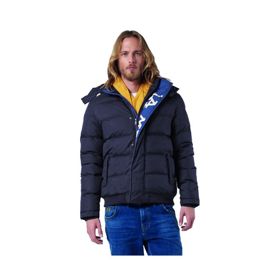 Chaqueta deportiva de nailon azul para hombre