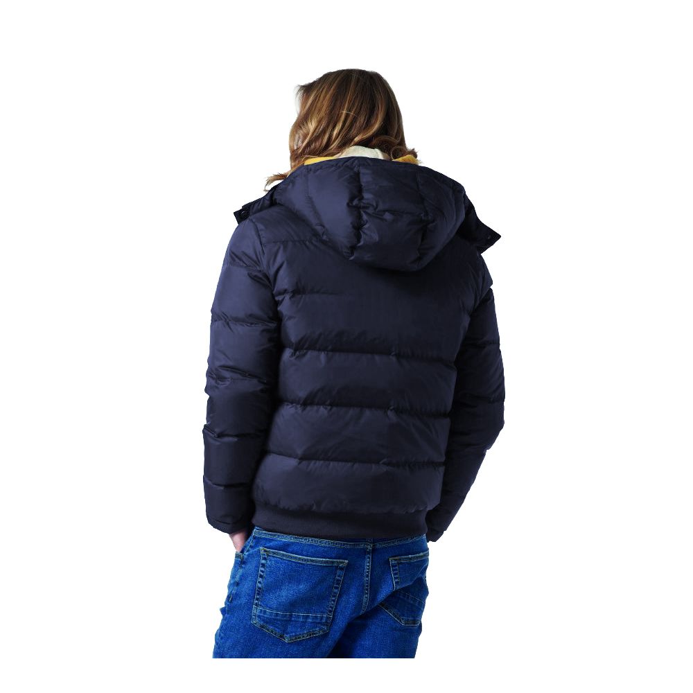 Chaqueta deportiva de nailon azul para hombre