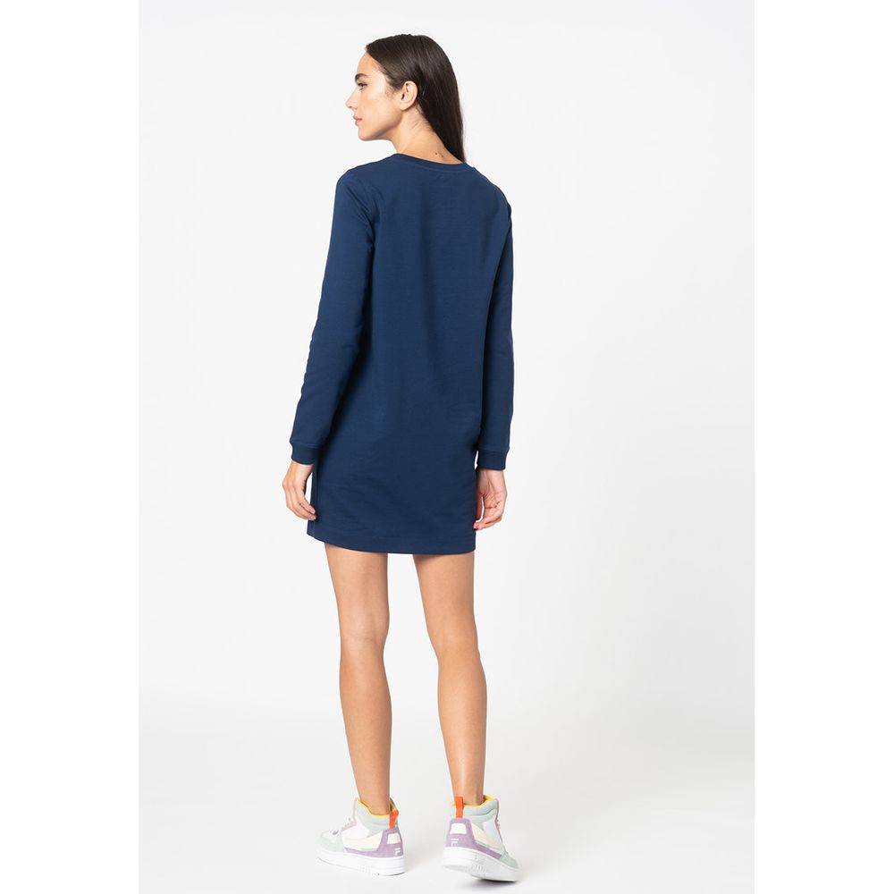 Vestido de algodón azul para mujer