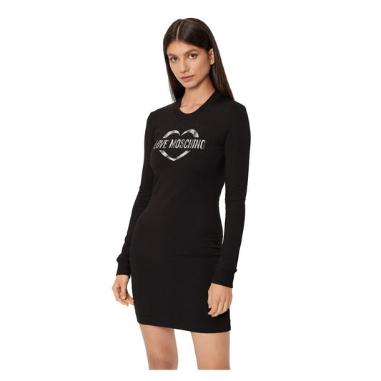 Vestido elegante de mezcla de algodón con logotipo