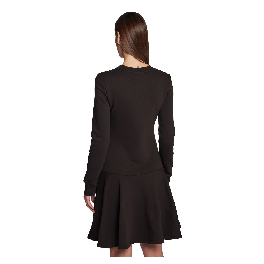 Vestido elegante de mezcla de algodón con logotipo en relieve