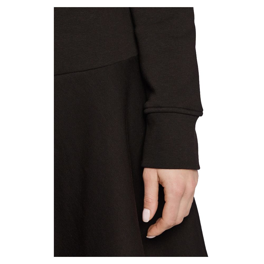 Vestido elegante de mezcla de algodón con logotipo en relieve