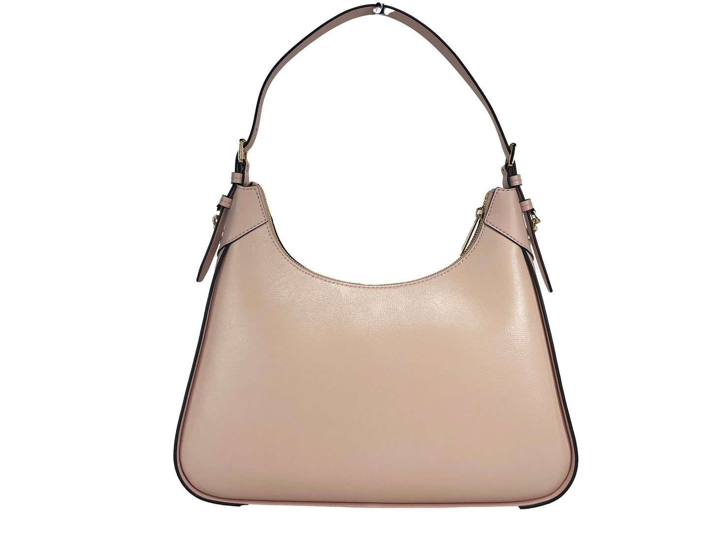 Bolso de hombro grande Wilma de piel lisa con cadena en color rubor polvoriento
