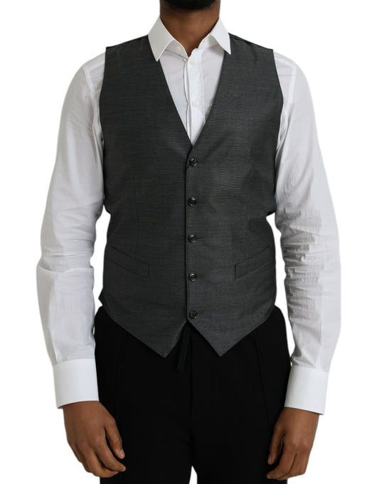 Chaleco formal de lana gris