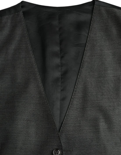 Chaleco formal de lana gris