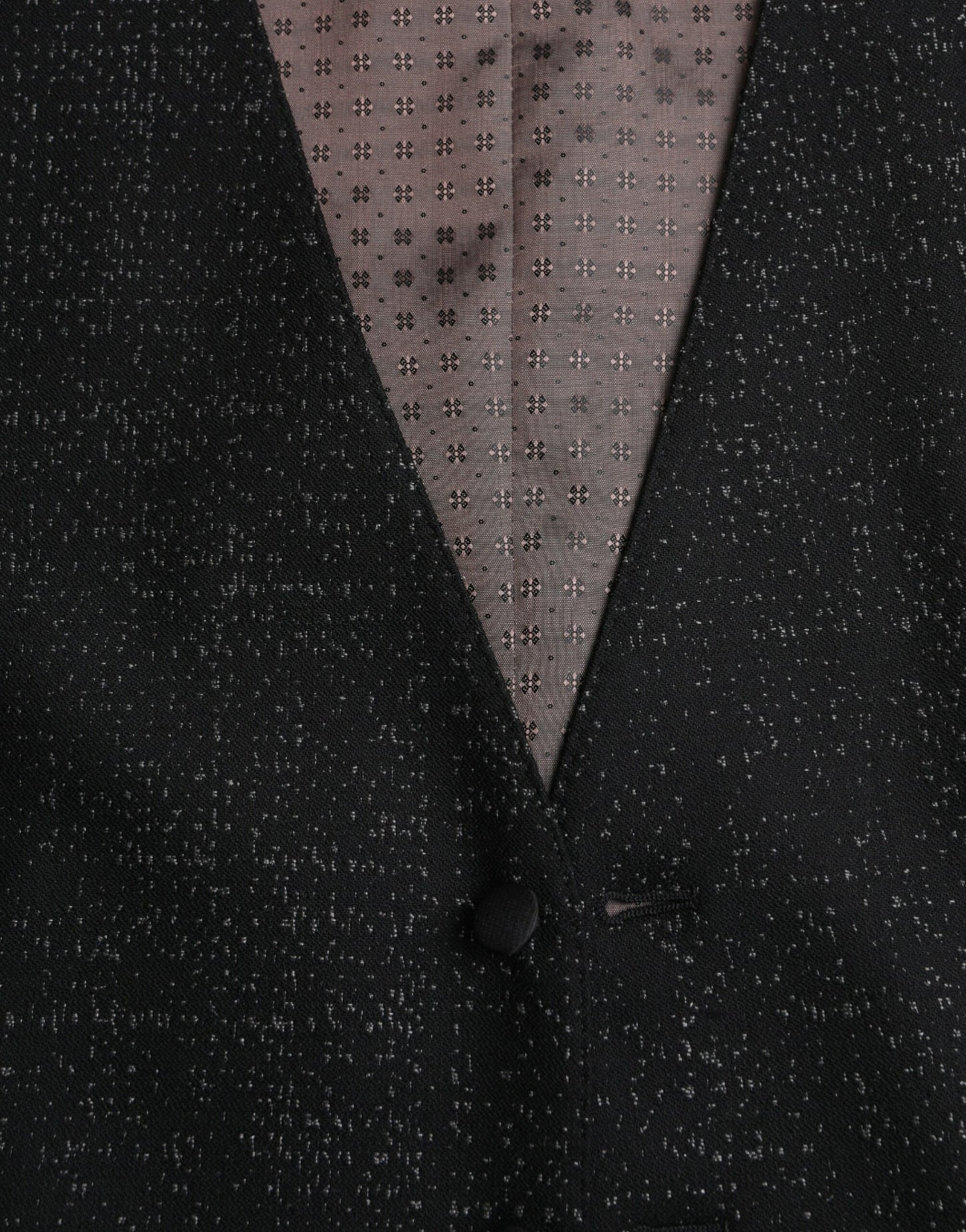 Chaleco formal de seda marrón y negro