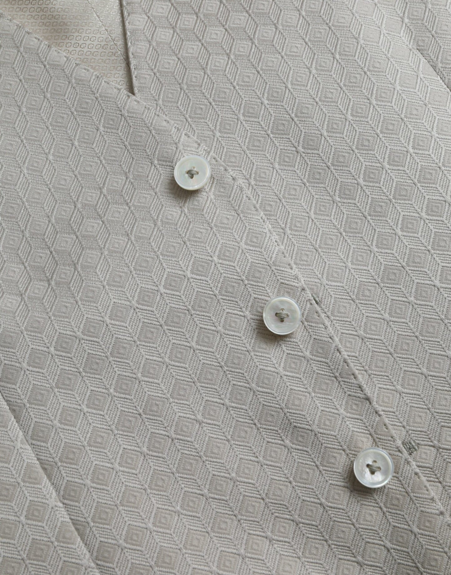 Chaleco formal de algodón blanco roto