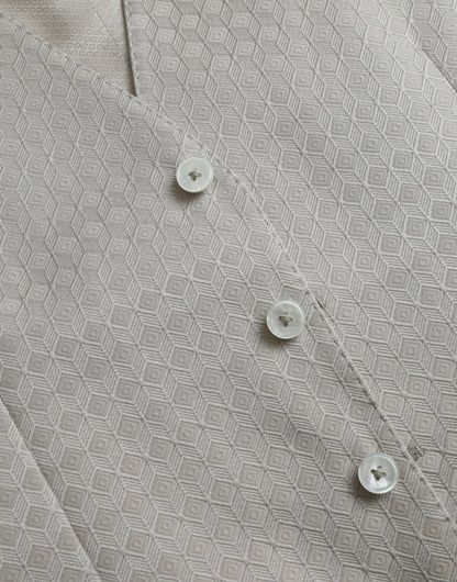 Chaleco formal de algodón blanco roto