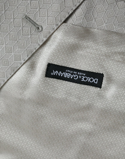 Chaleco formal de algodón blanco roto