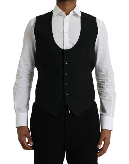 Chaleco formal de lana negro