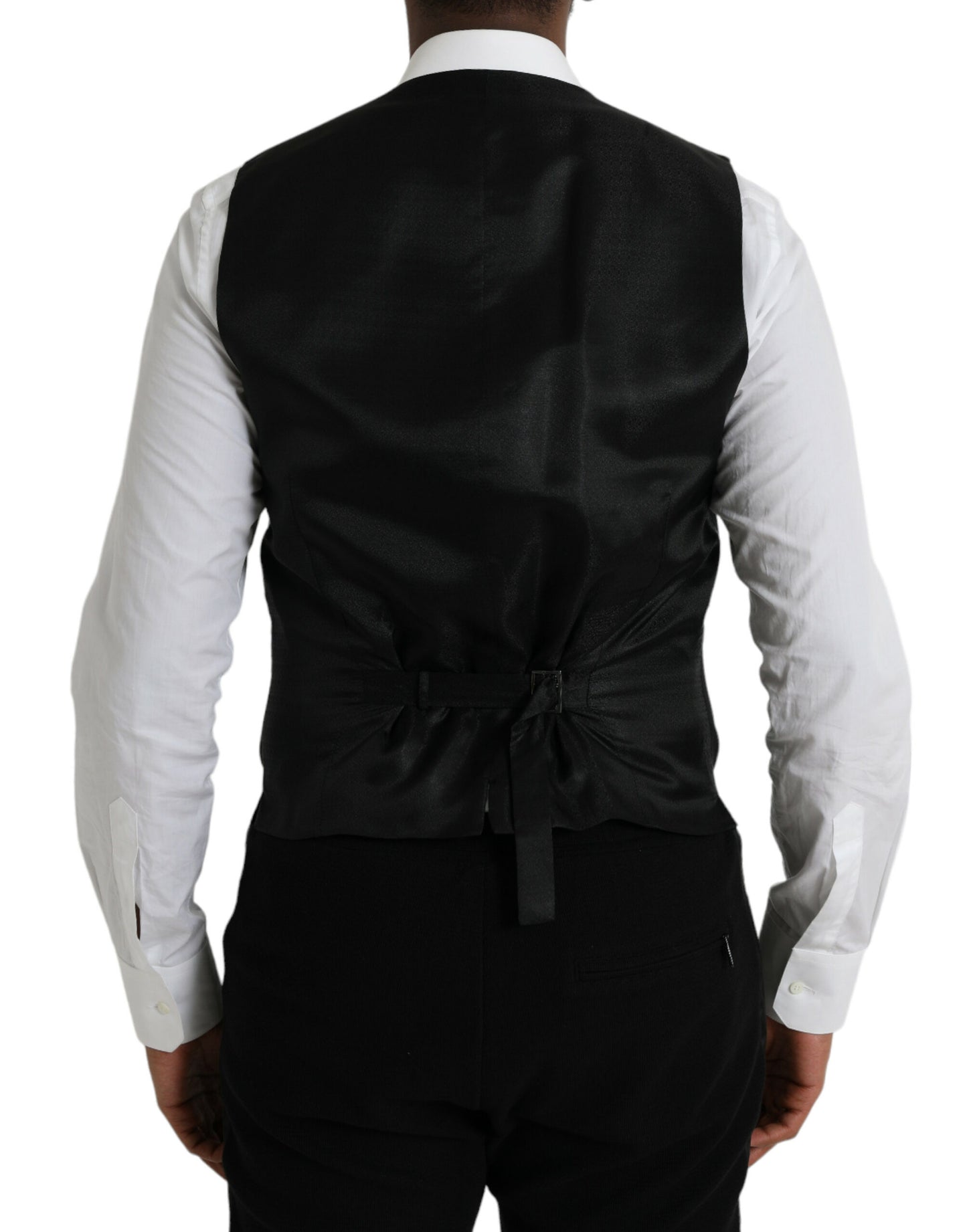 Chaleco formal de lana negro
