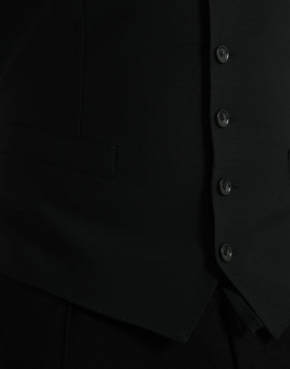 Chaleco formal de lana negro