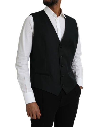 Chaleco formal de lana negro