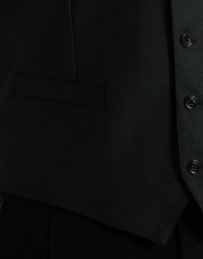 Chaleco formal de lana negro