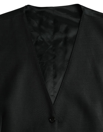Chaleco formal de lana negro