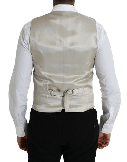 Chaleco formal de lana gris claro