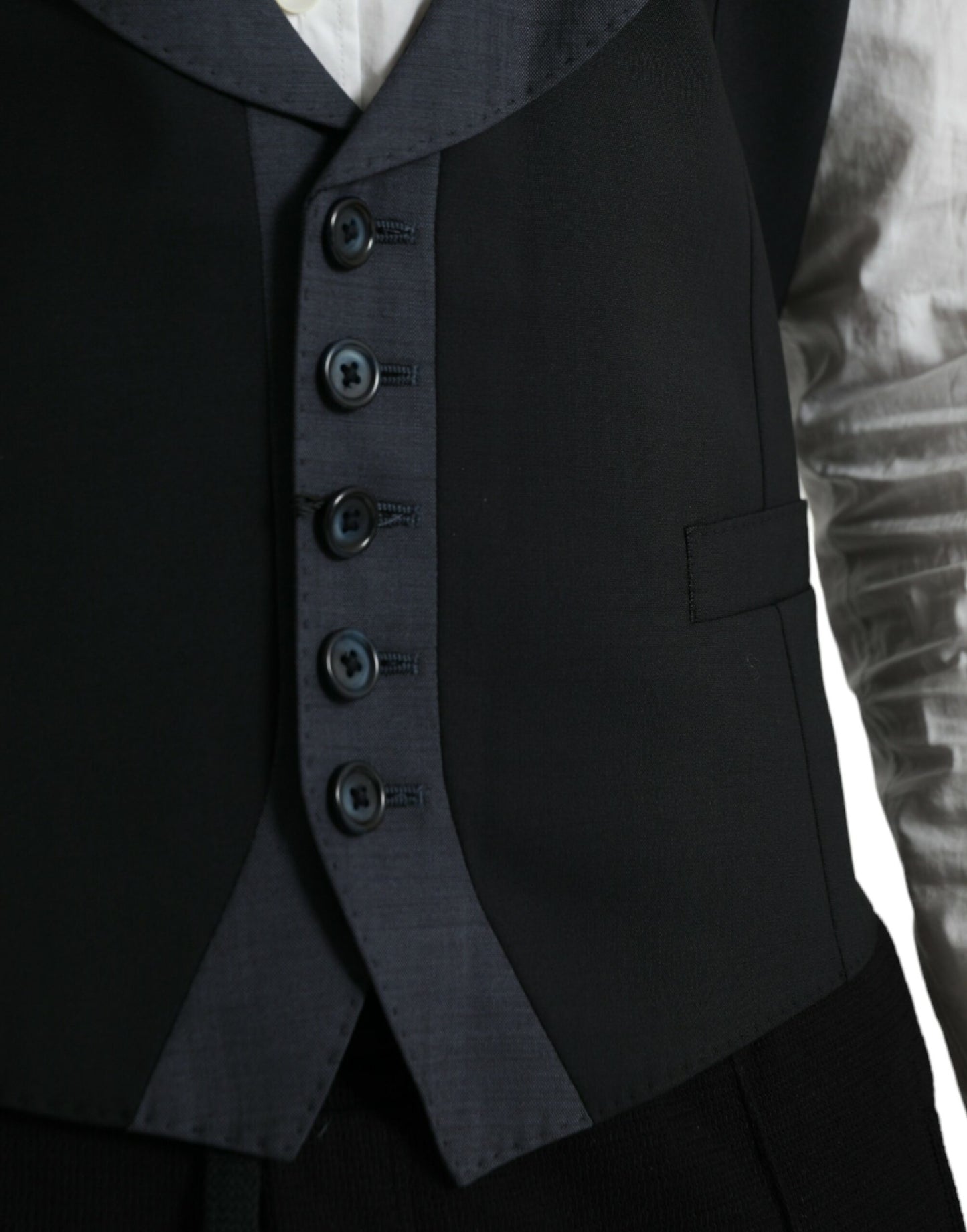 Chaleco formal de lana negro