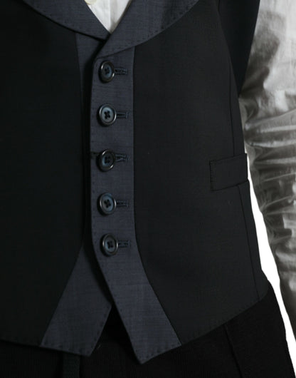 Chaleco formal de lana negro