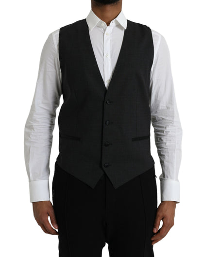 Chaleco formal de algodón negro