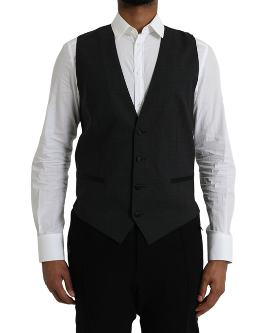 Chaleco formal de algodón negro