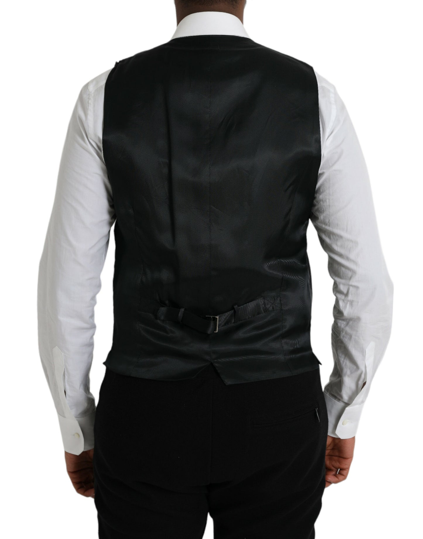 Chaleco formal de algodón negro