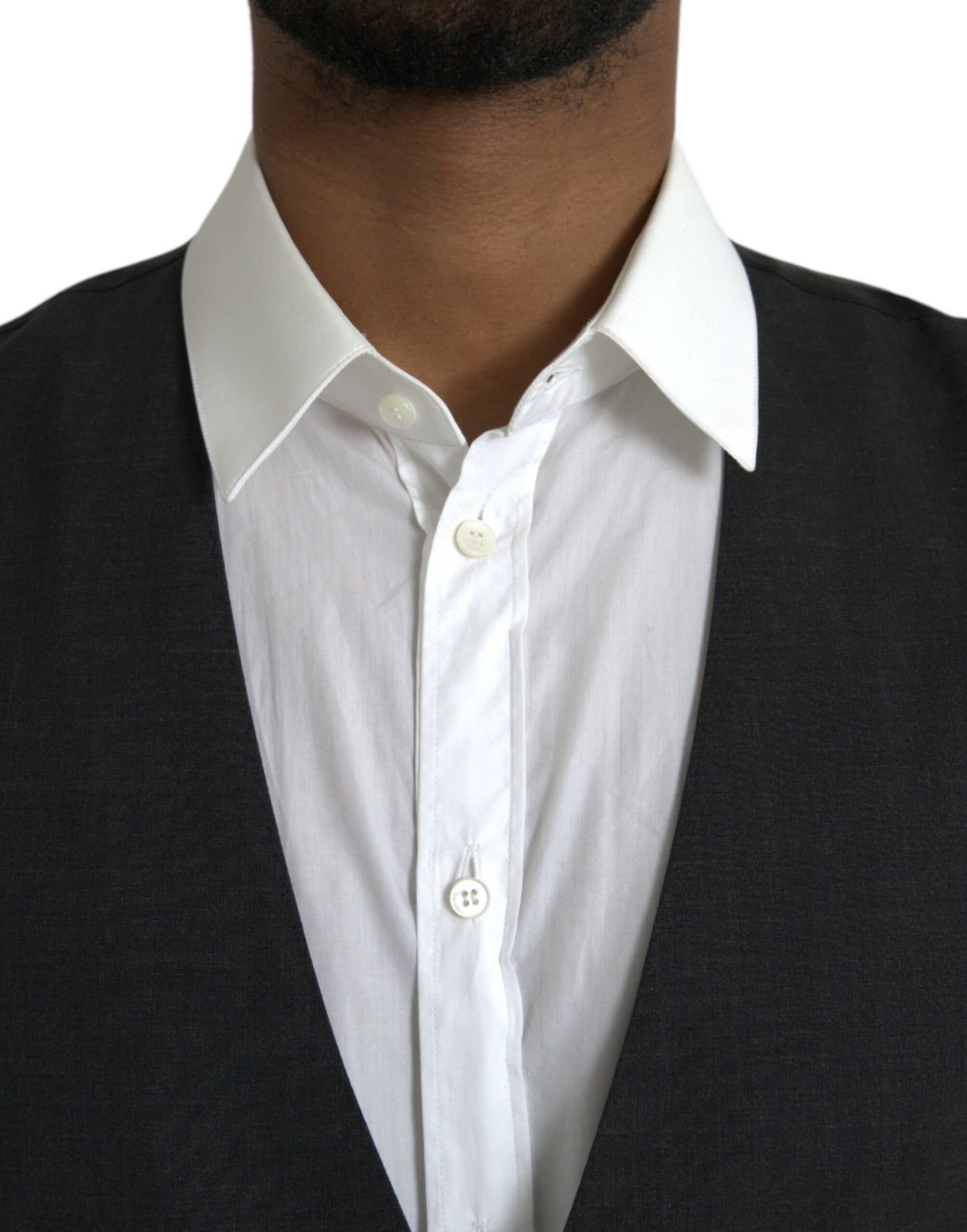 Chaleco formal de algodón negro
