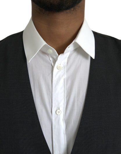 Chaleco formal de algodón negro