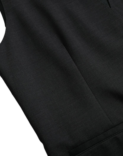 Chaleco formal de algodón negro