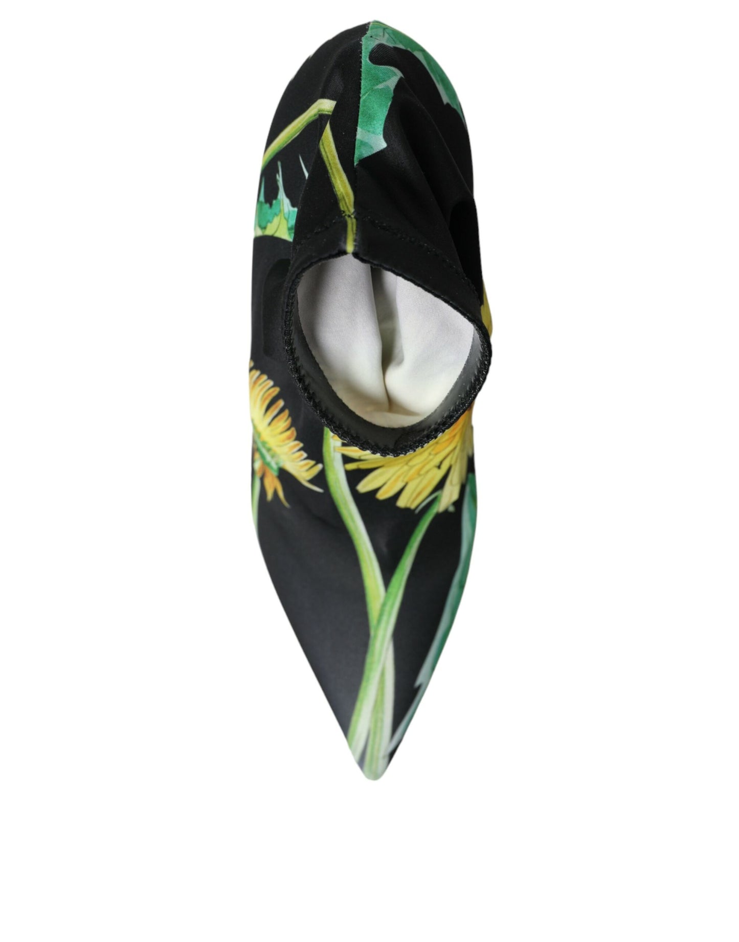 Botines elásticos de jersey con estampado floral negro