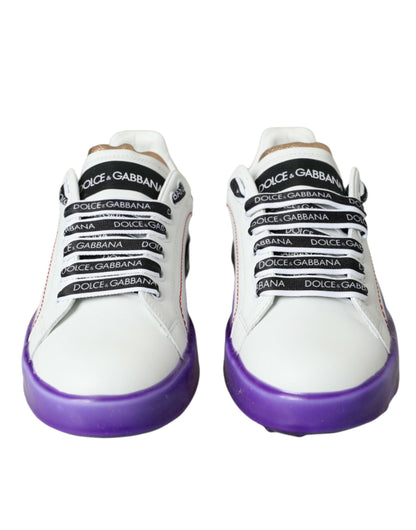 Zapatillas bajas Portofino de piel blanca