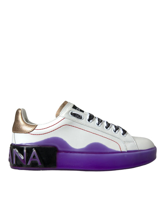 Zapatillas bajas Portofino de piel blanca