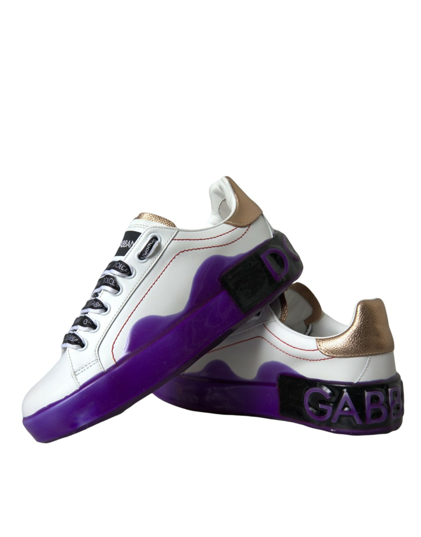 Zapatillas bajas Portofino de piel blanca