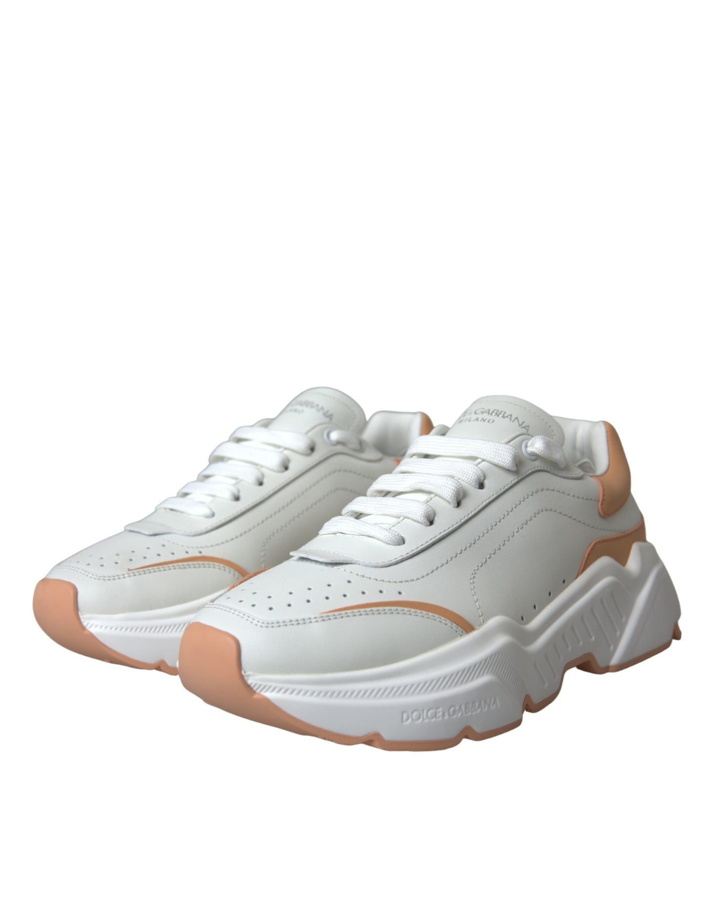 Zapatillas deportivas de piel Daymaster en color blanco melocotón