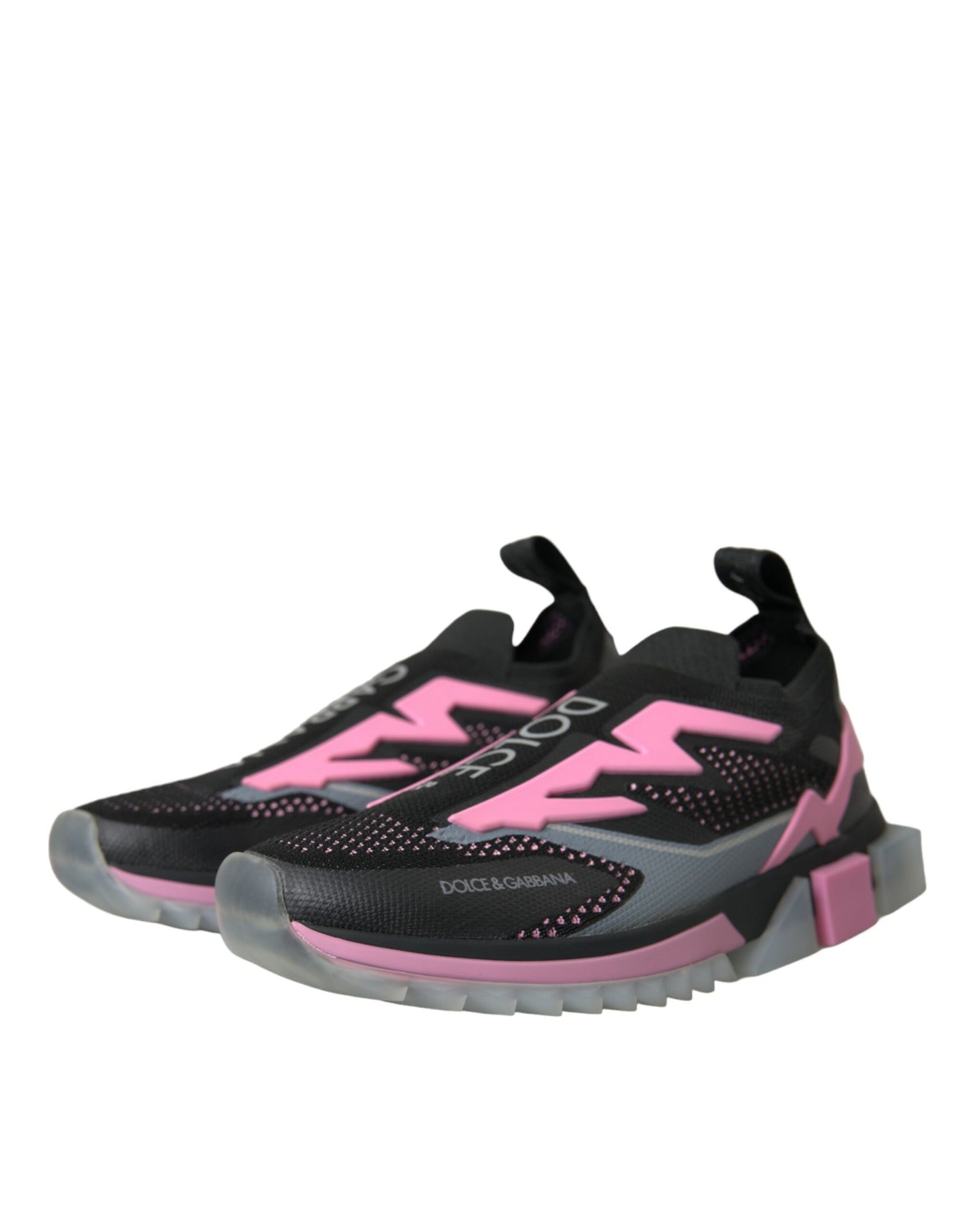 Zapatillas Sorrento negras y rosas sin cordones