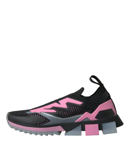 Zapatillas Sorrento negras y rosas sin cordones