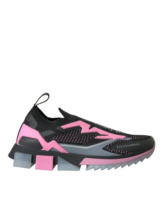 Zapatillas Sorrento negras y rosas sin cordones
