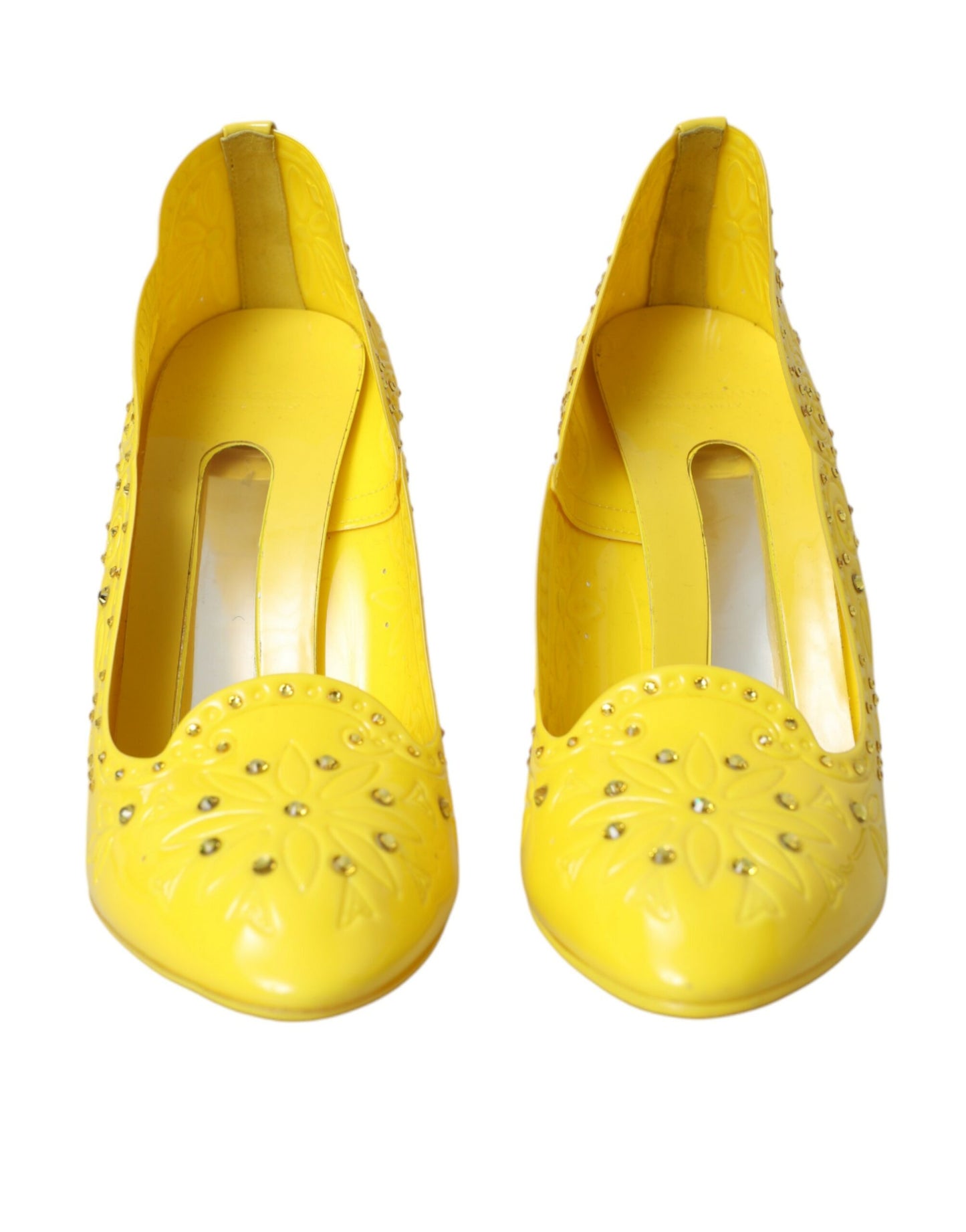 Zapatos de tacón CINDERELLA con cristales amarillos