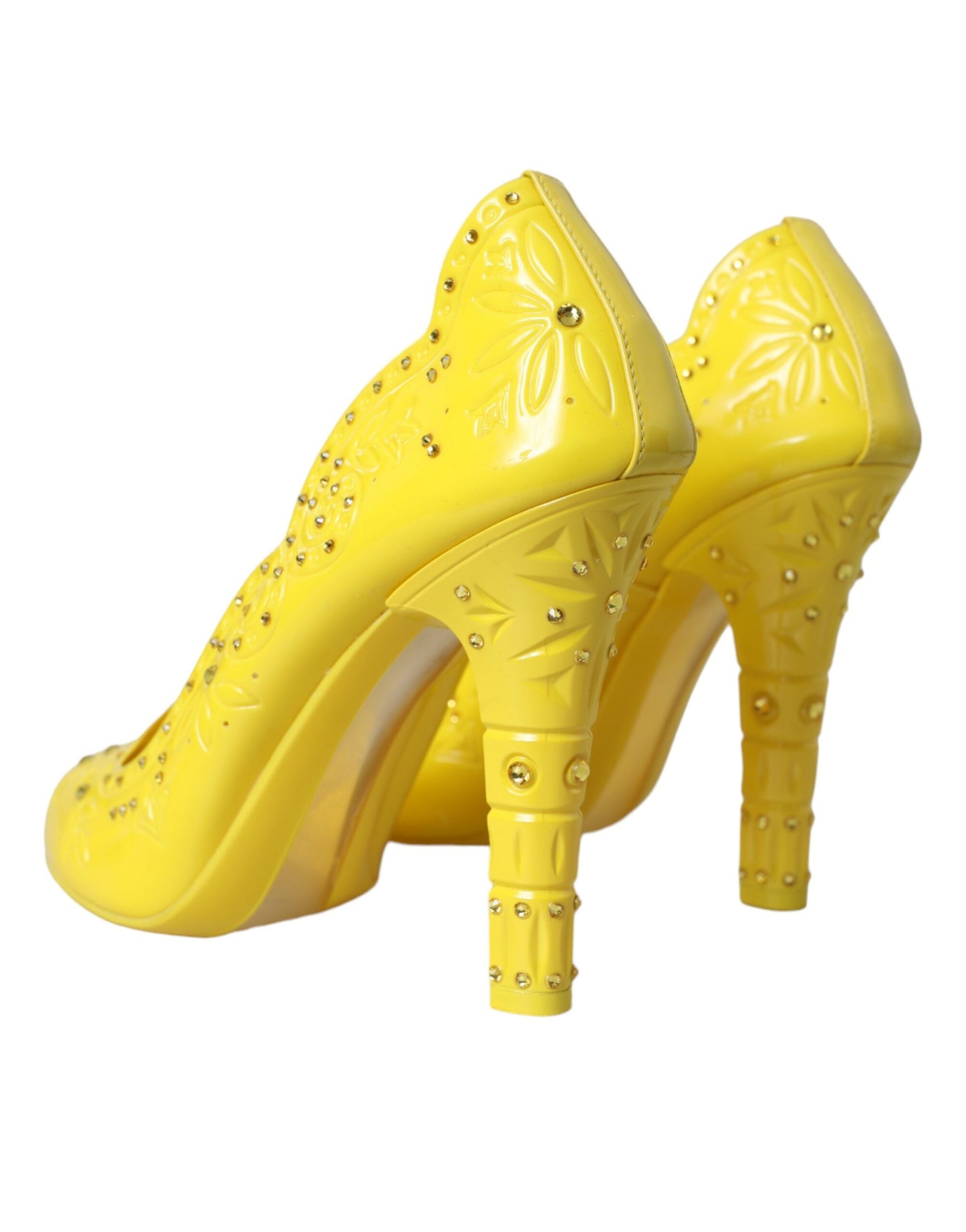 Zapatos de tacón CINDERELLA con cristales amarillos