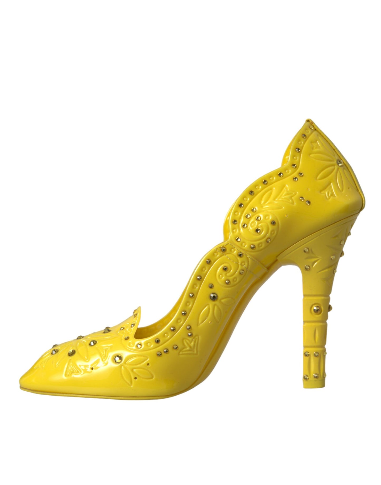 Zapatos de tacón CINDERELLA con cristales amarillos