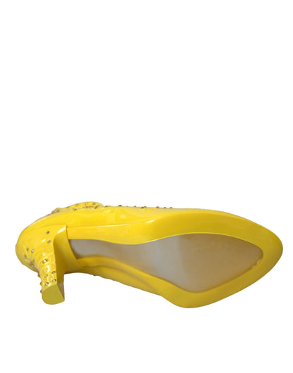 Zapatos de tacón CINDERELLA con cristales amarillos