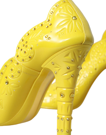 Zapatos de tacón CINDERELLA con cristales amarillos