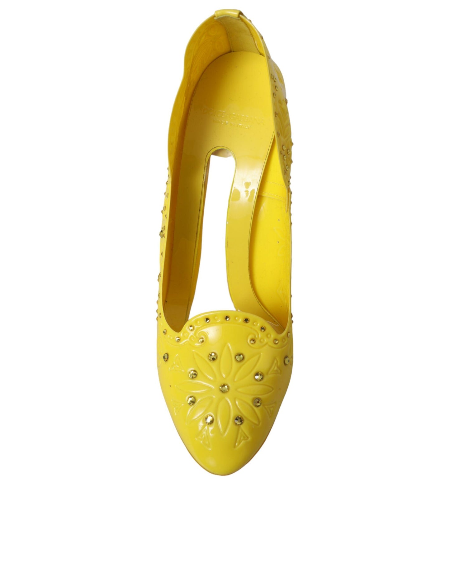 Zapatos de tacón CINDERELLA con cristales amarillos