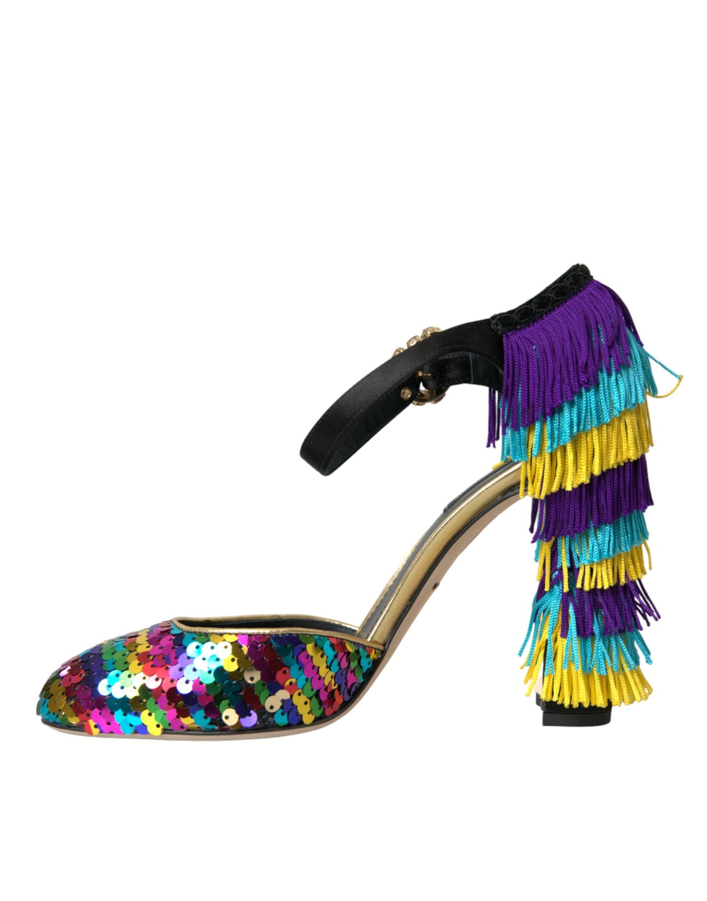 Zapatos Mary Jane con cristales y lentejuelas multicolores