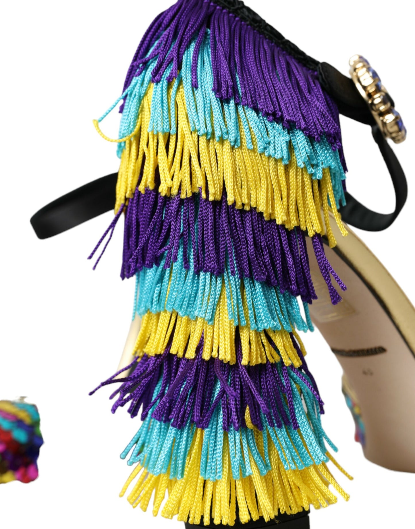 Zapatos Mary Jane con cristales y lentejuelas multicolores