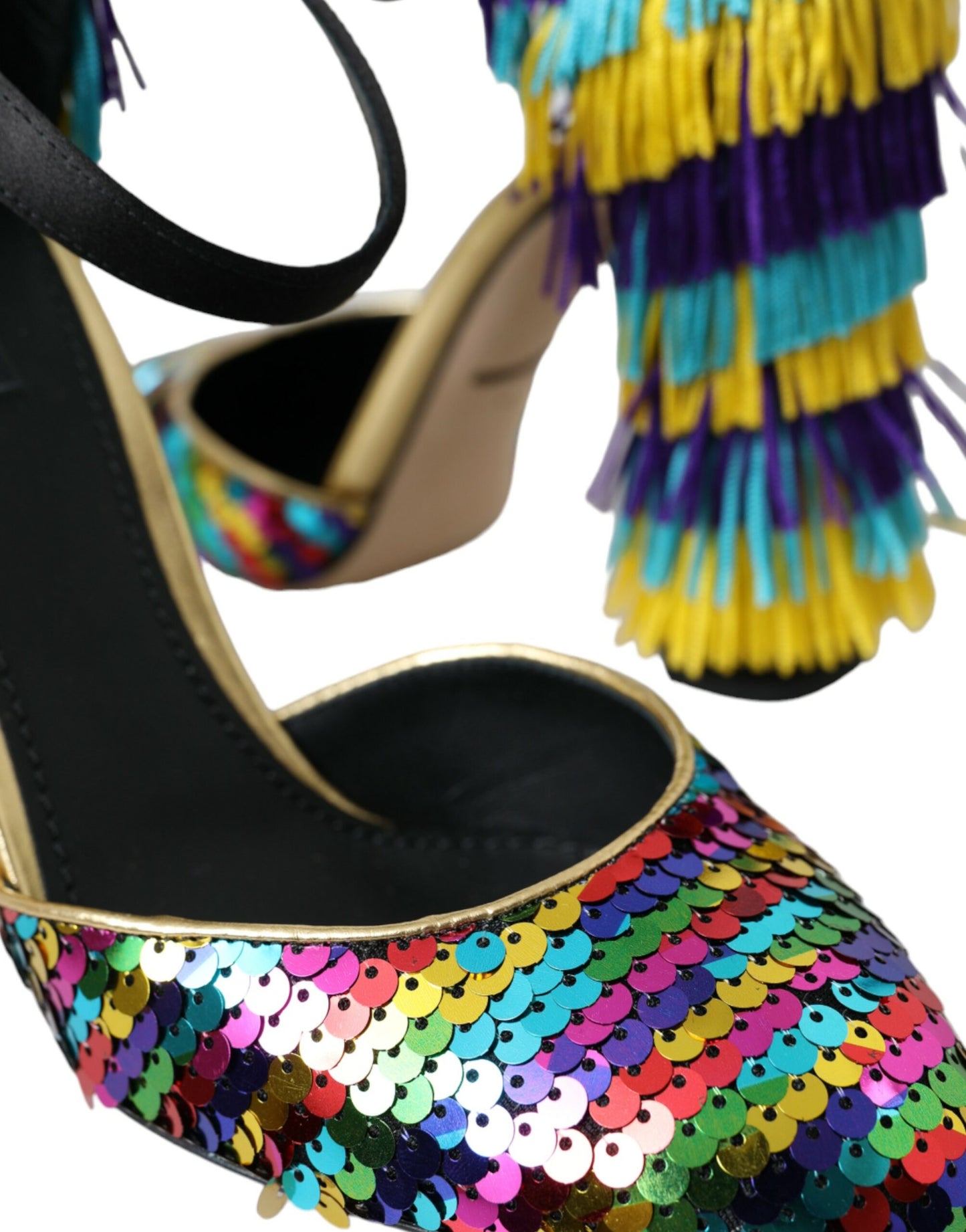 Zapatos Mary Jane con cristales y lentejuelas multicolores