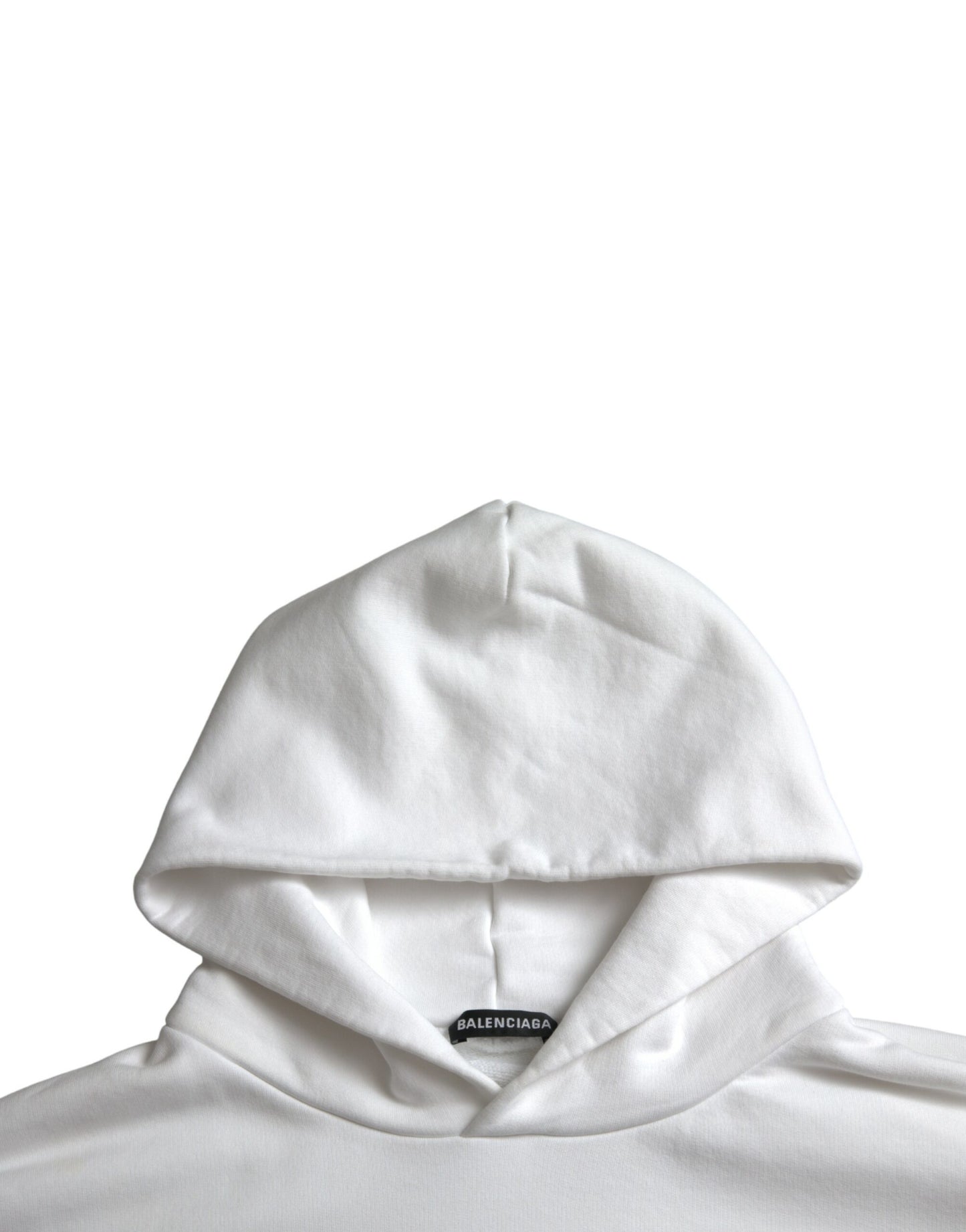 Sudadera con capucha y logotipo de algodón blanco