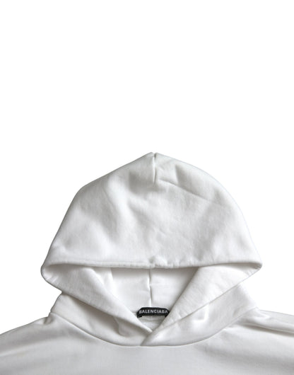 Sudadera con capucha y logotipo de algodón blanco