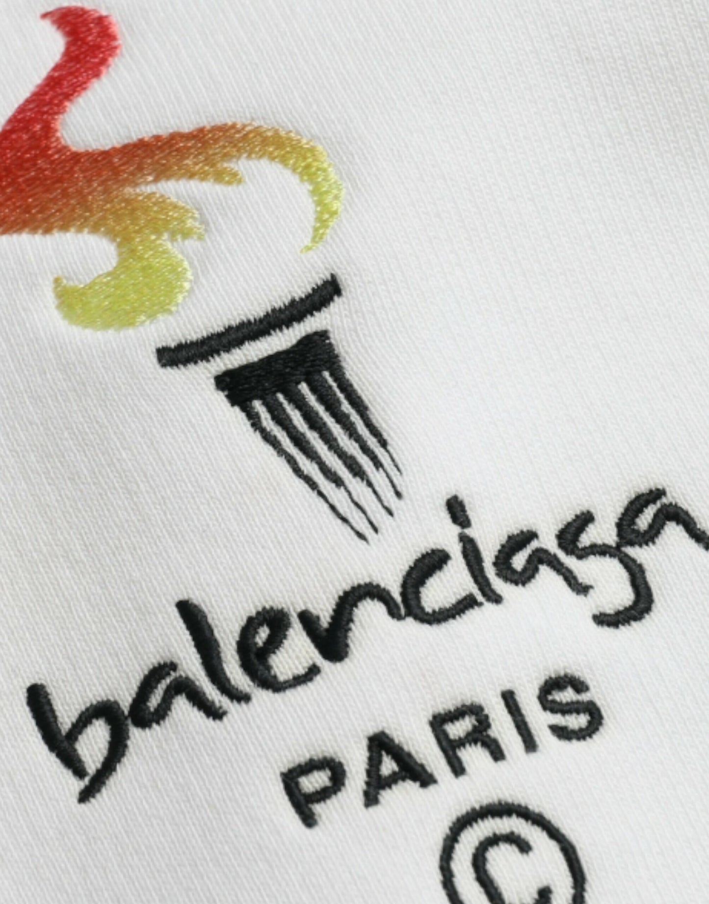 Sudadera con capucha y logotipo de algodón blanco