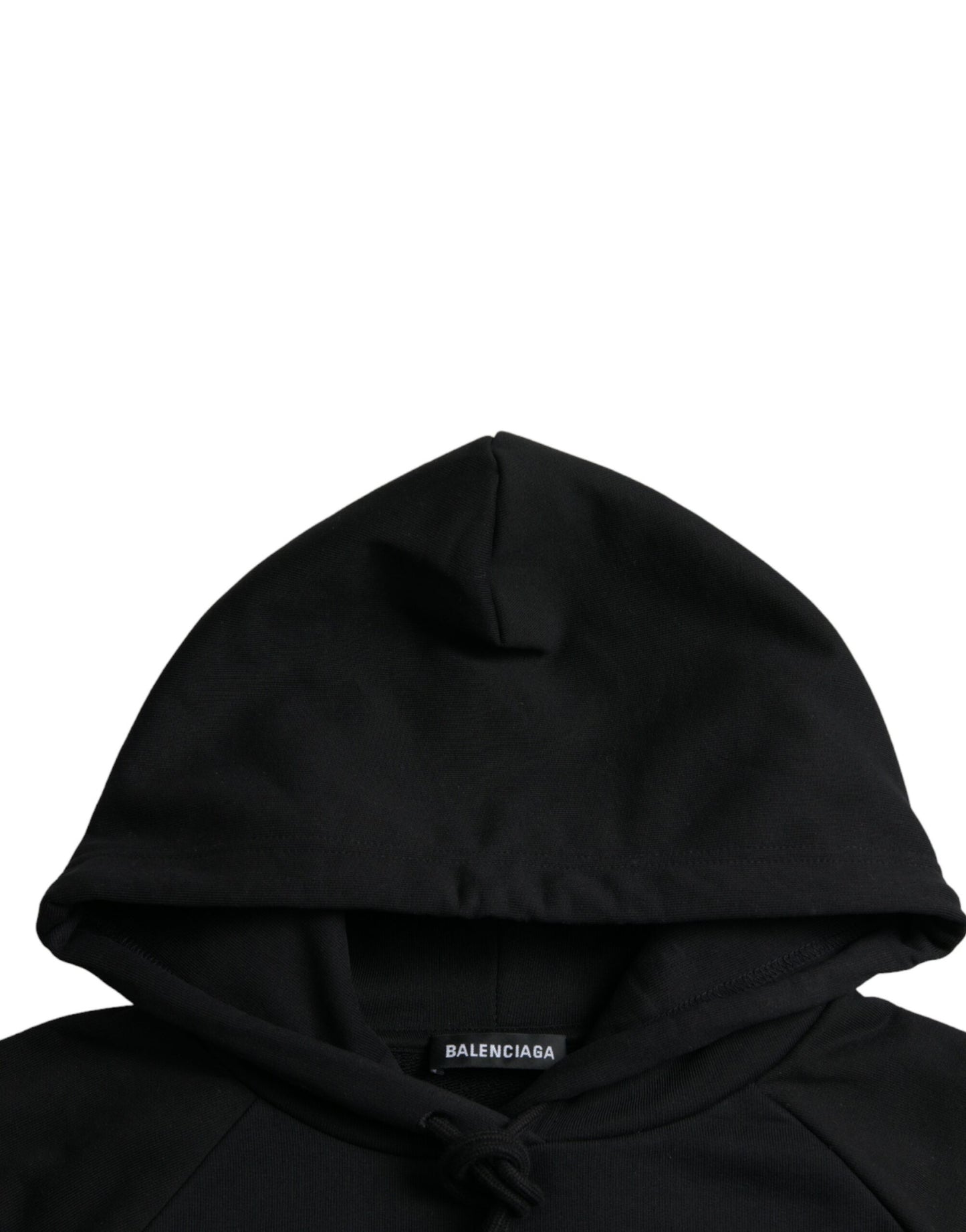 Sudadera con capucha y logotipo de algodón negro